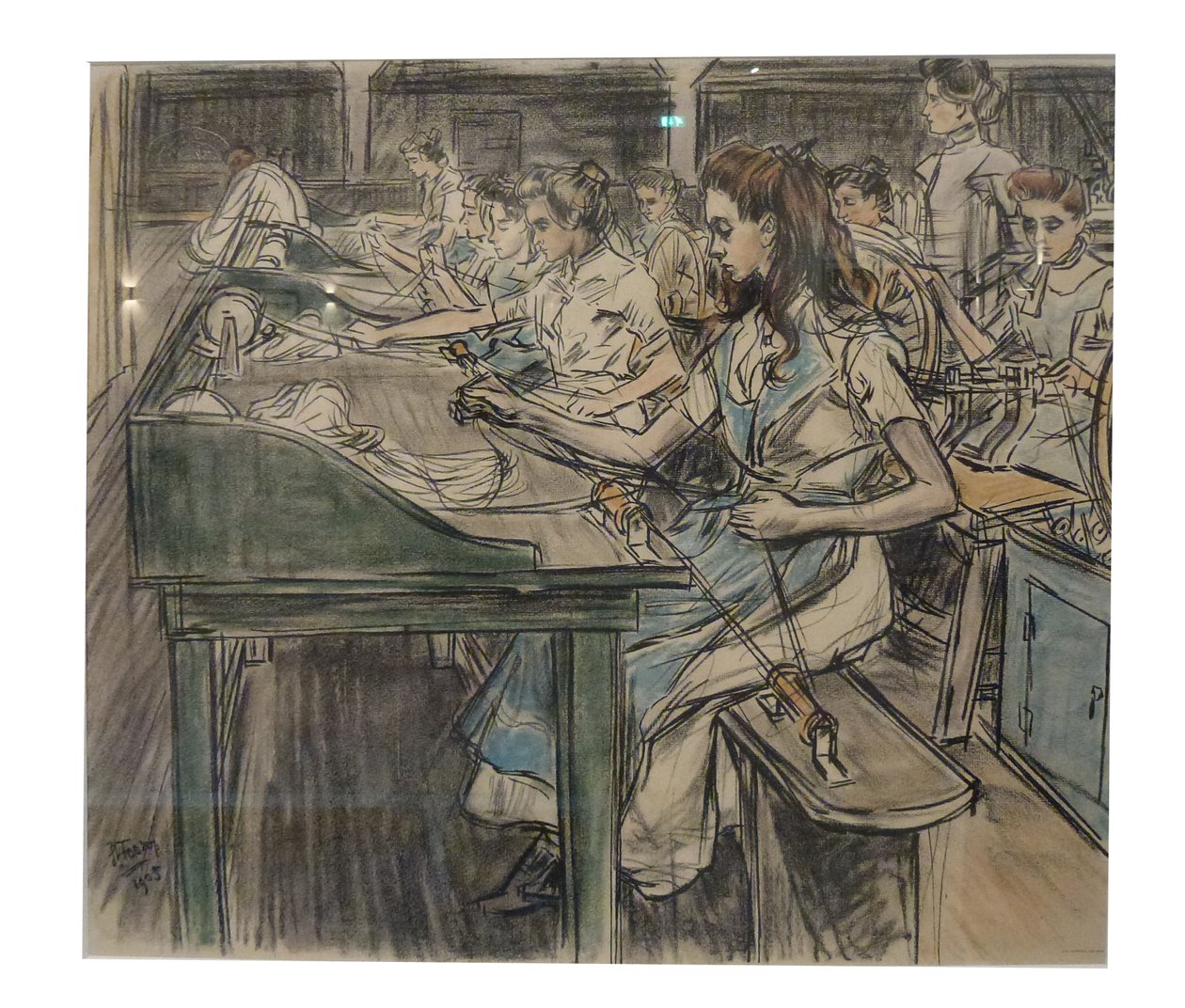 Pitpluizers 1 des 12 lithographies que Toorop a réalisées sur la fabrication de bougies - Jan Toorop