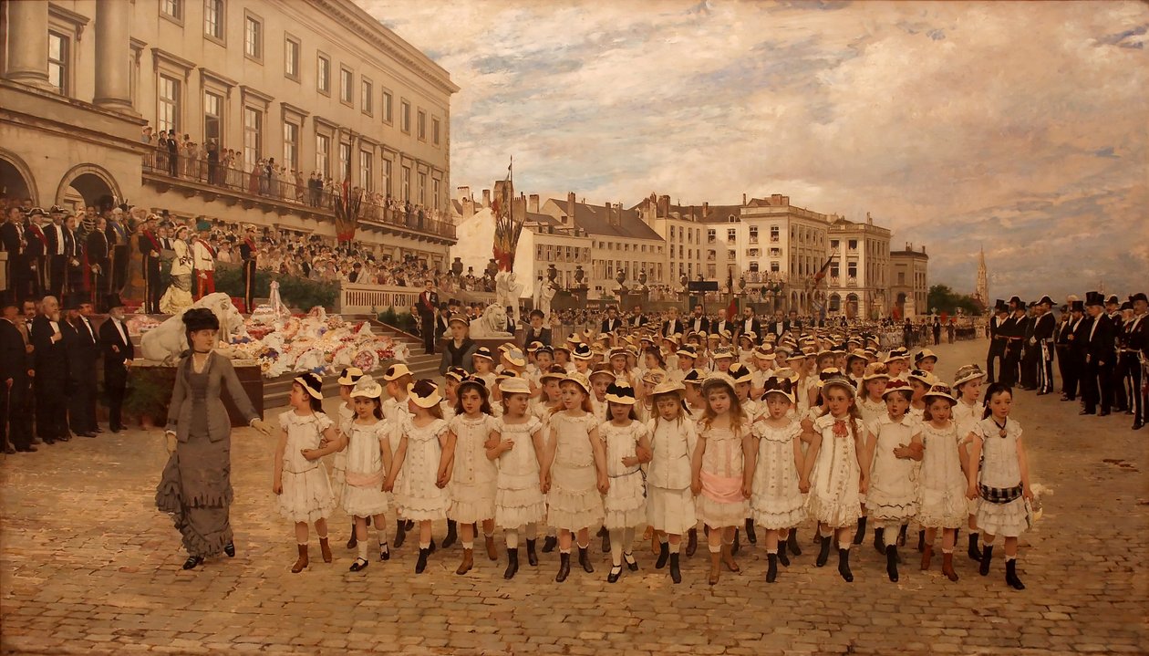 La revue des écoles en 1878 - Jan Frans Verhas