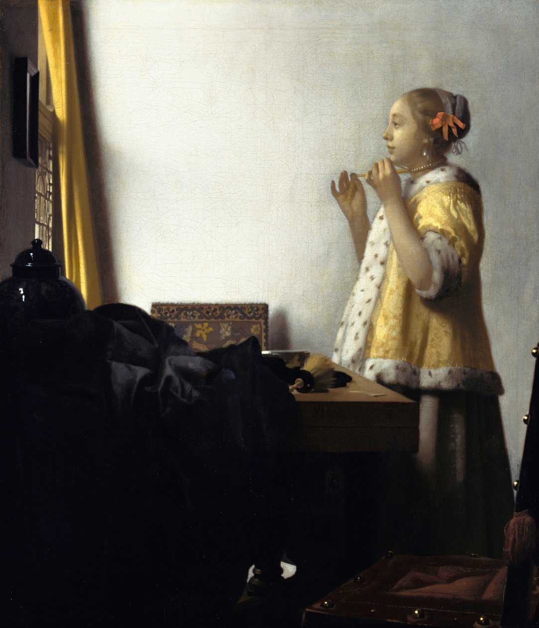 Jeune femme avec un collier de perles - Jan Vermeer van Delft