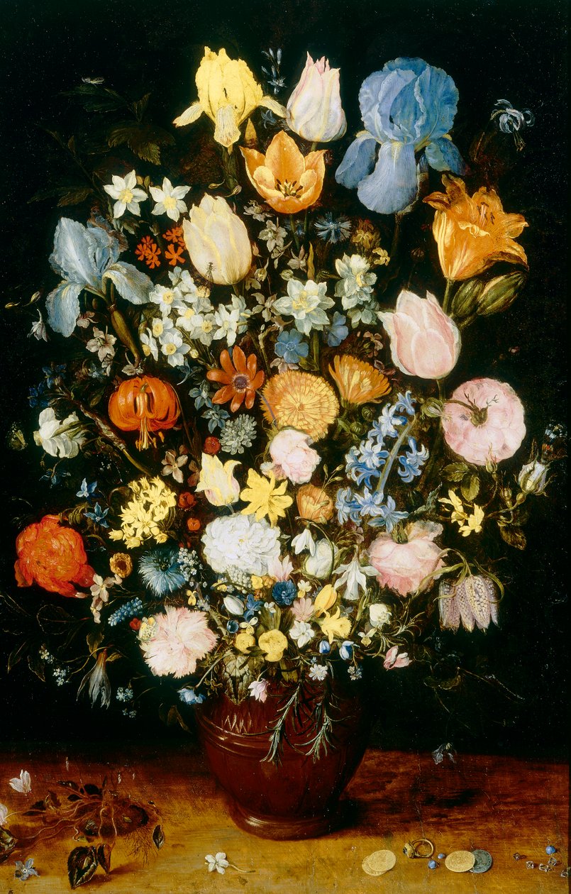Vase de fleurs, avec des iris - Jan the Elder Brueghel