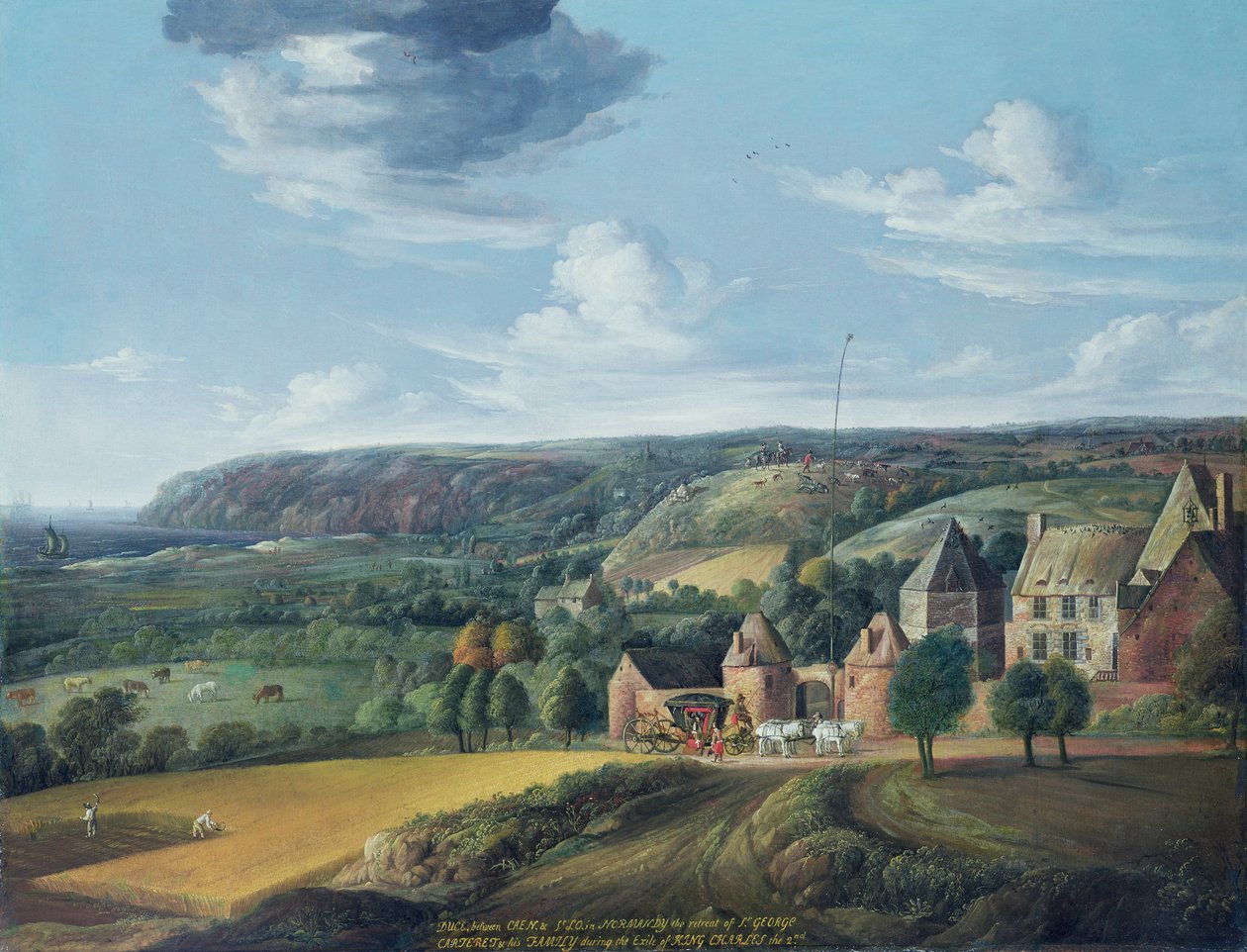 Vue du Manoir de Potrel, près de Dragey en Normandie - Jan the Elder Griffier