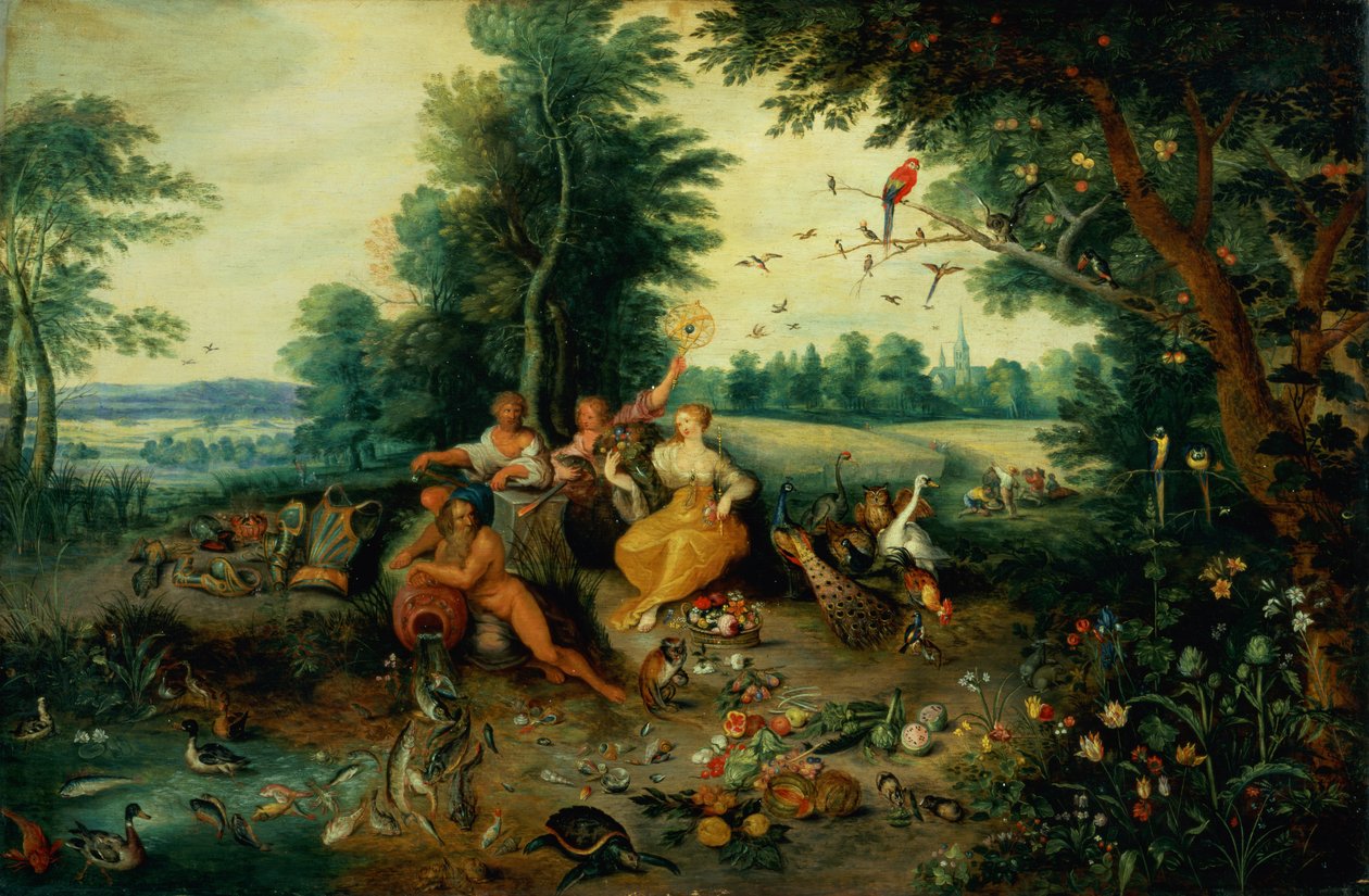 Les quatre éléments (panneau) - Jan Brueghel the Younger