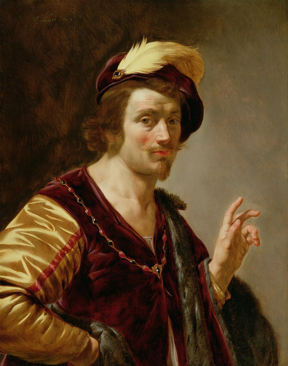 Les Fiançailles : Le Marié, vers 1630 - Jan van Bijlert or Bylert