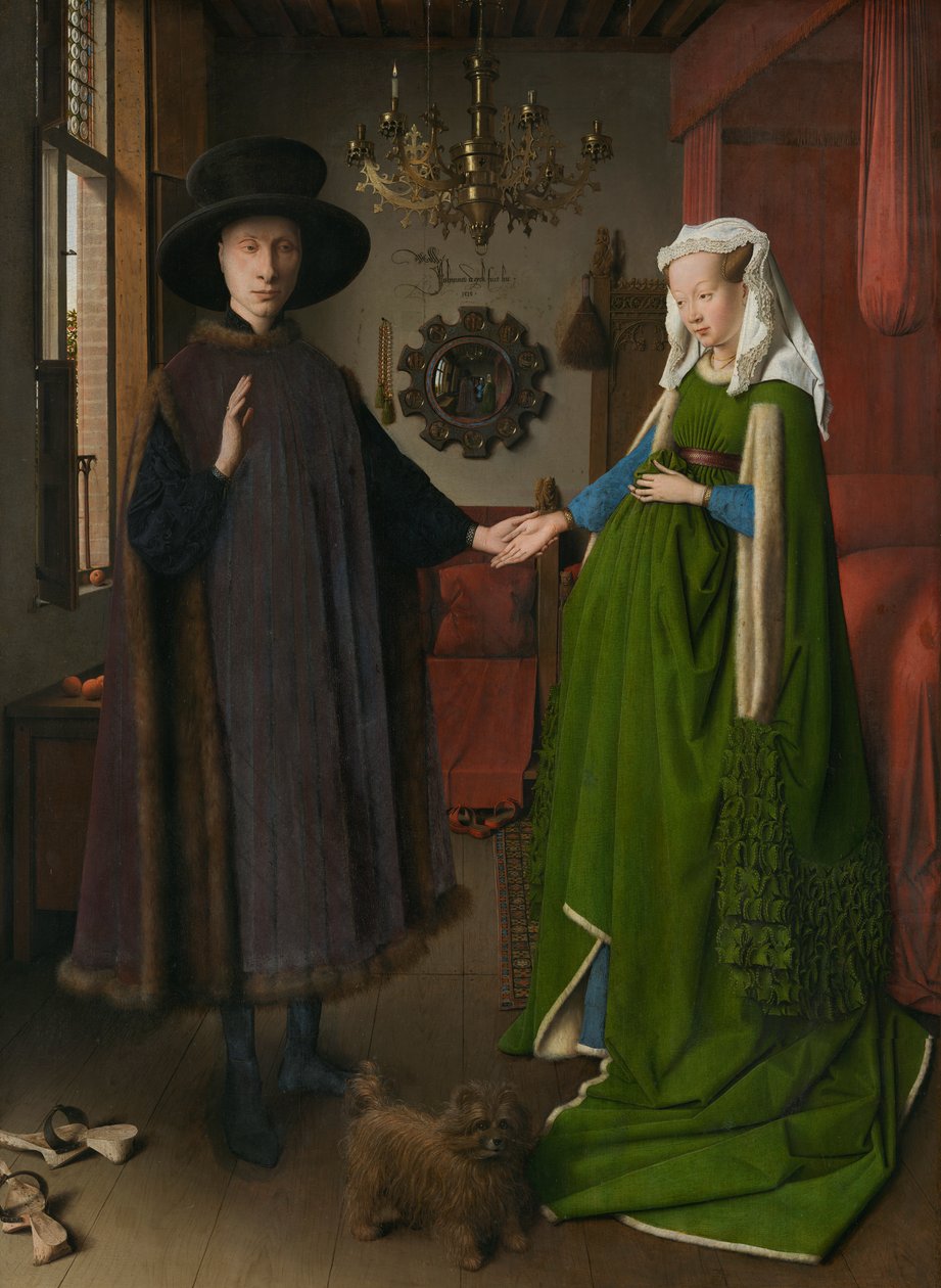 Le Portrait de Giovanni Arnolfini et sa femme (Le Mariage Arnolfini) - Jan van Eyck