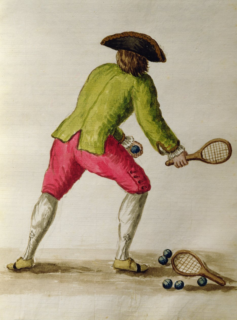 Noble jouant aux raquettes - Jan van Grevenbroeck