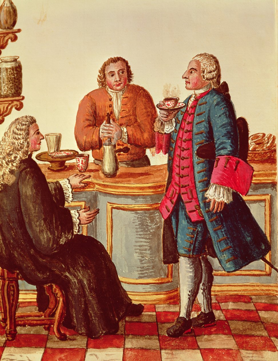 Nobles Vénitiens dans un Café - Jan van Grevenbroeck