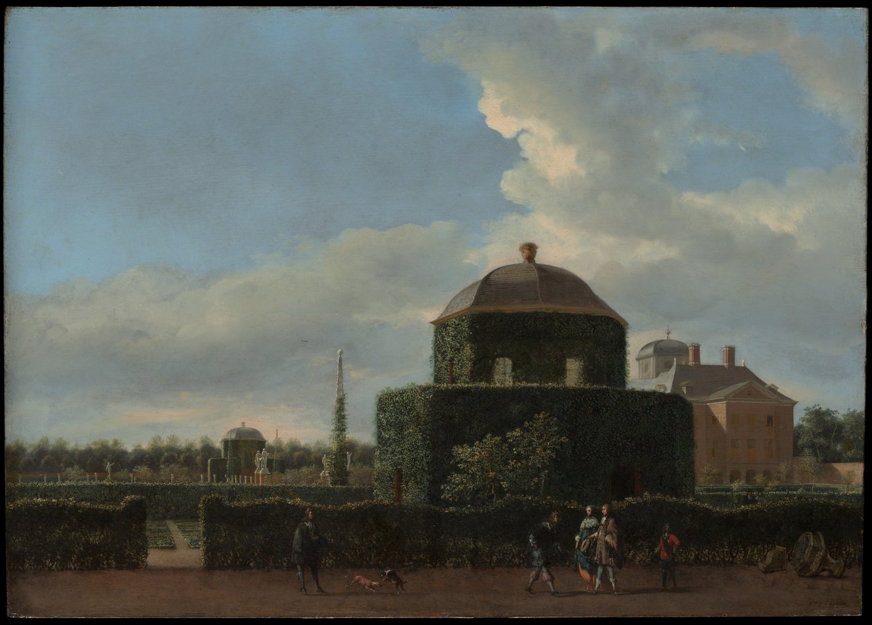 Le Huis ten Bosch à La Haye et son jardin formel (Vue de l