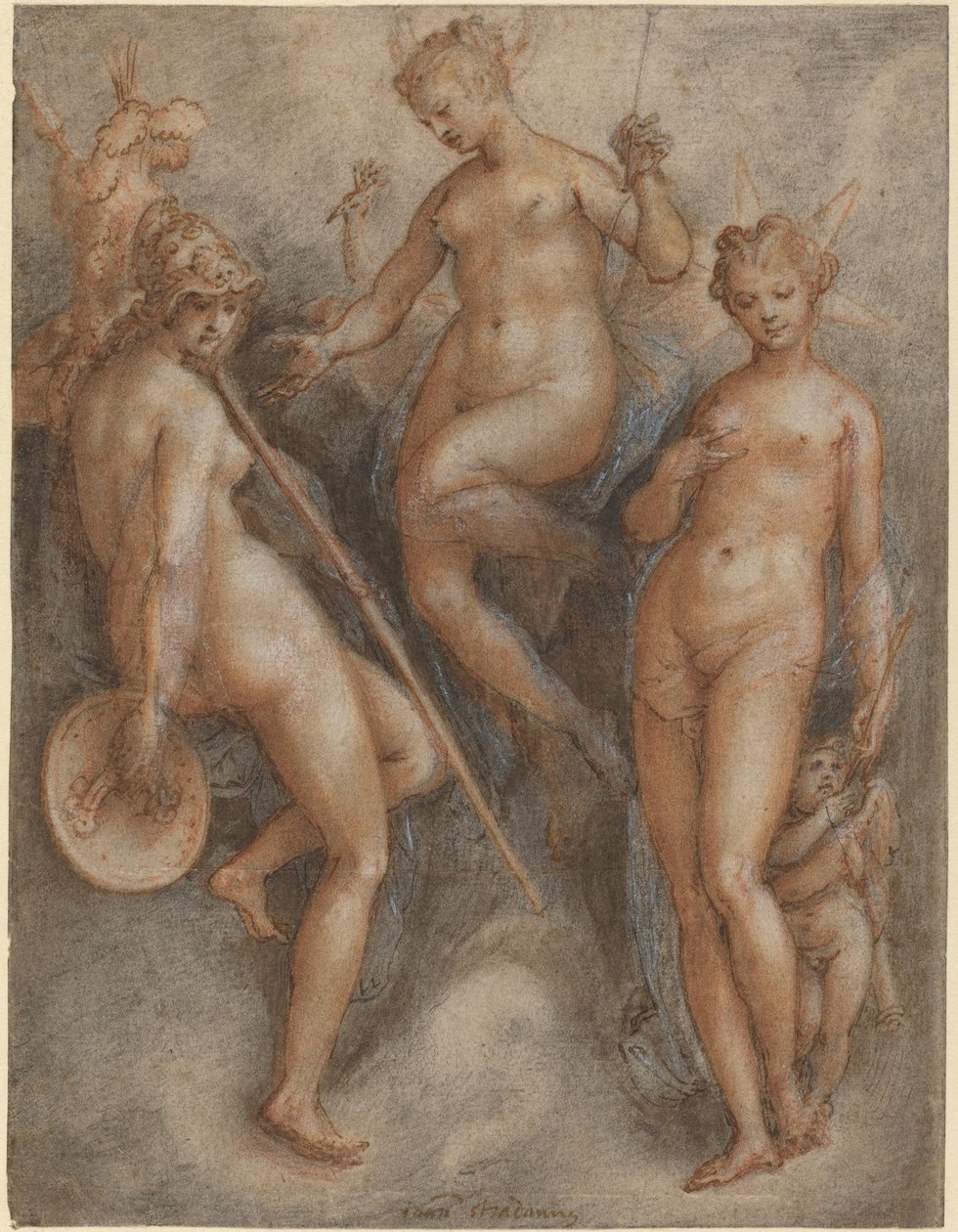 Minerve, Junon et Vénus - Jan van der Straet