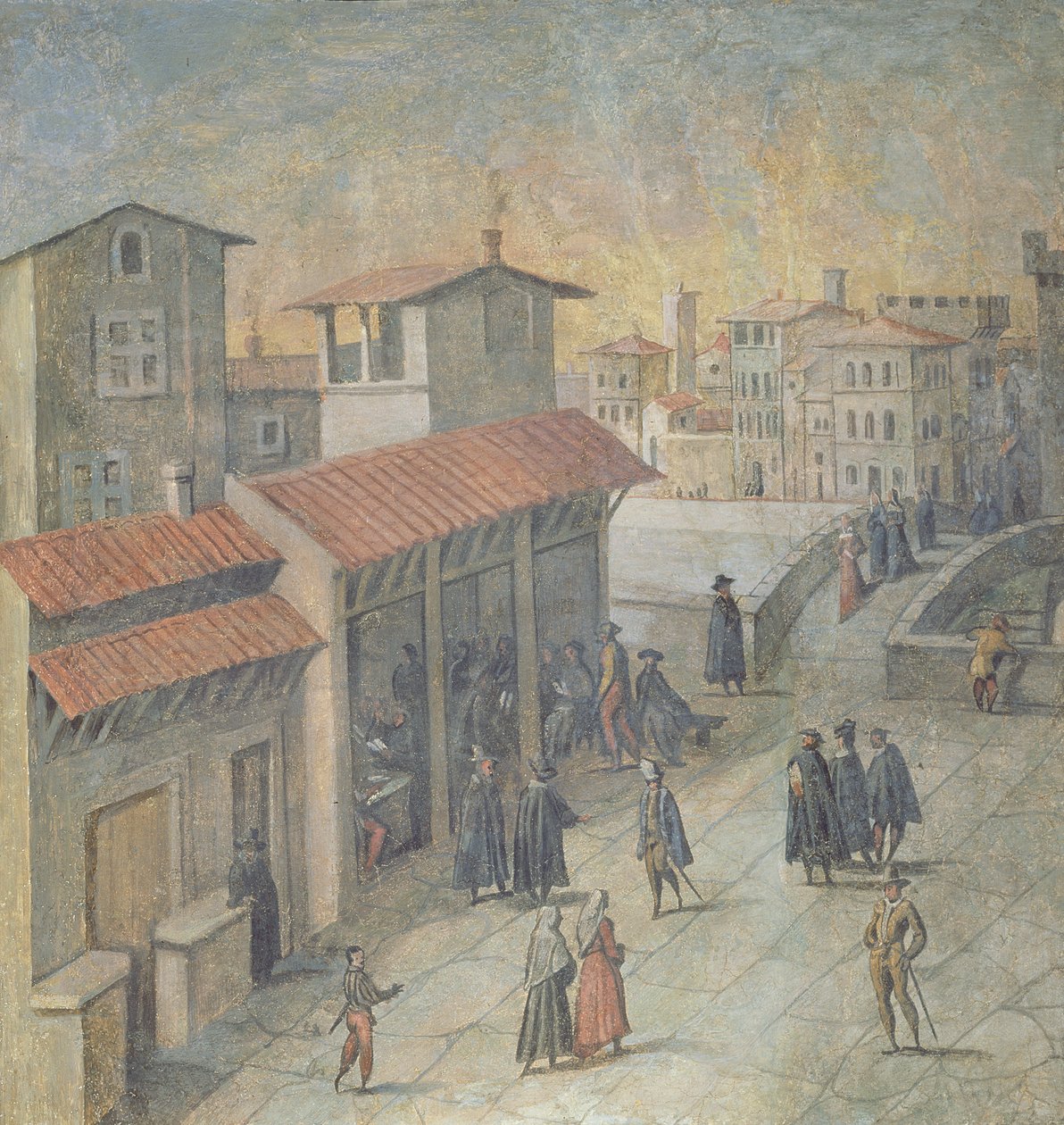 Ponte a Santa Trinita, Florence, 1555 - Jan van der Straet