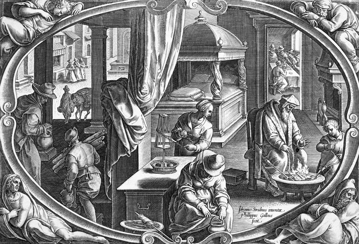 Hiver, gravé par Philip Galle, c.1580 - Jan van der Straet