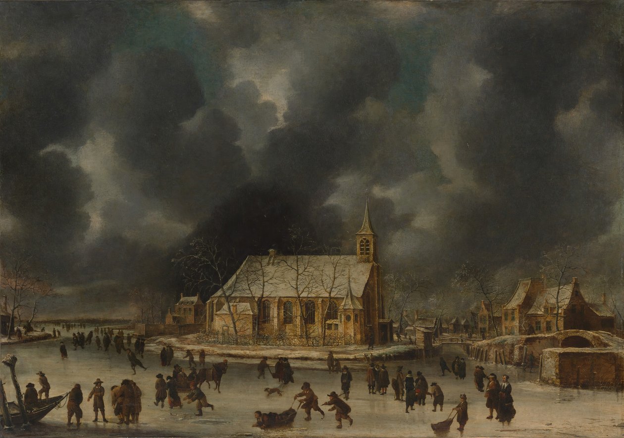 Patinage à Sloten, près d