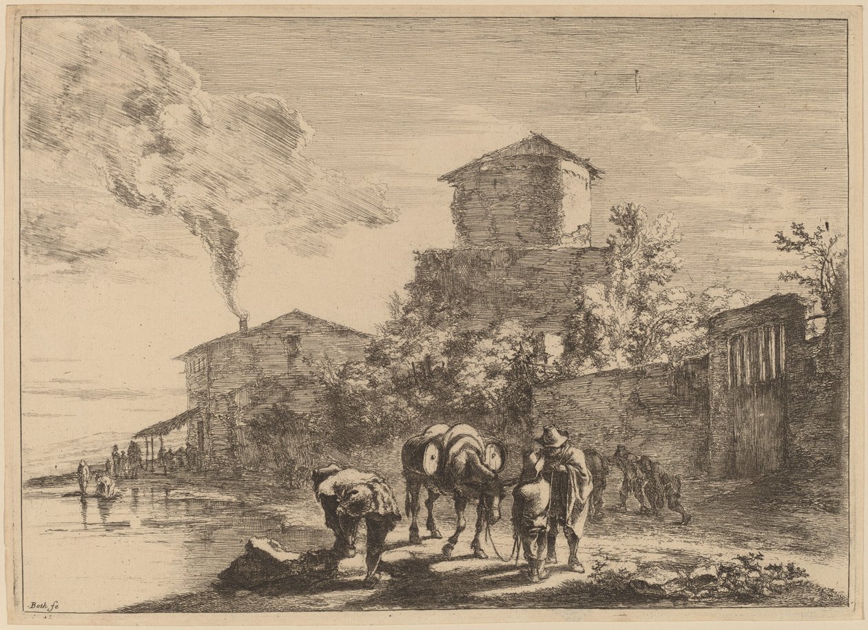 Le conducteur de mulet, via Appia - Jan Both