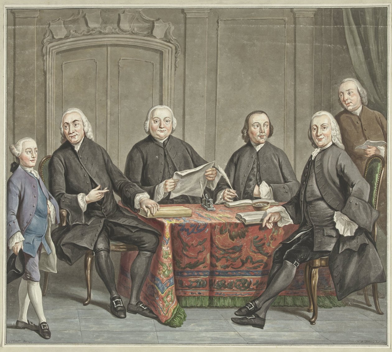 Portrait de régents, 1789 - Jan Bulthuis