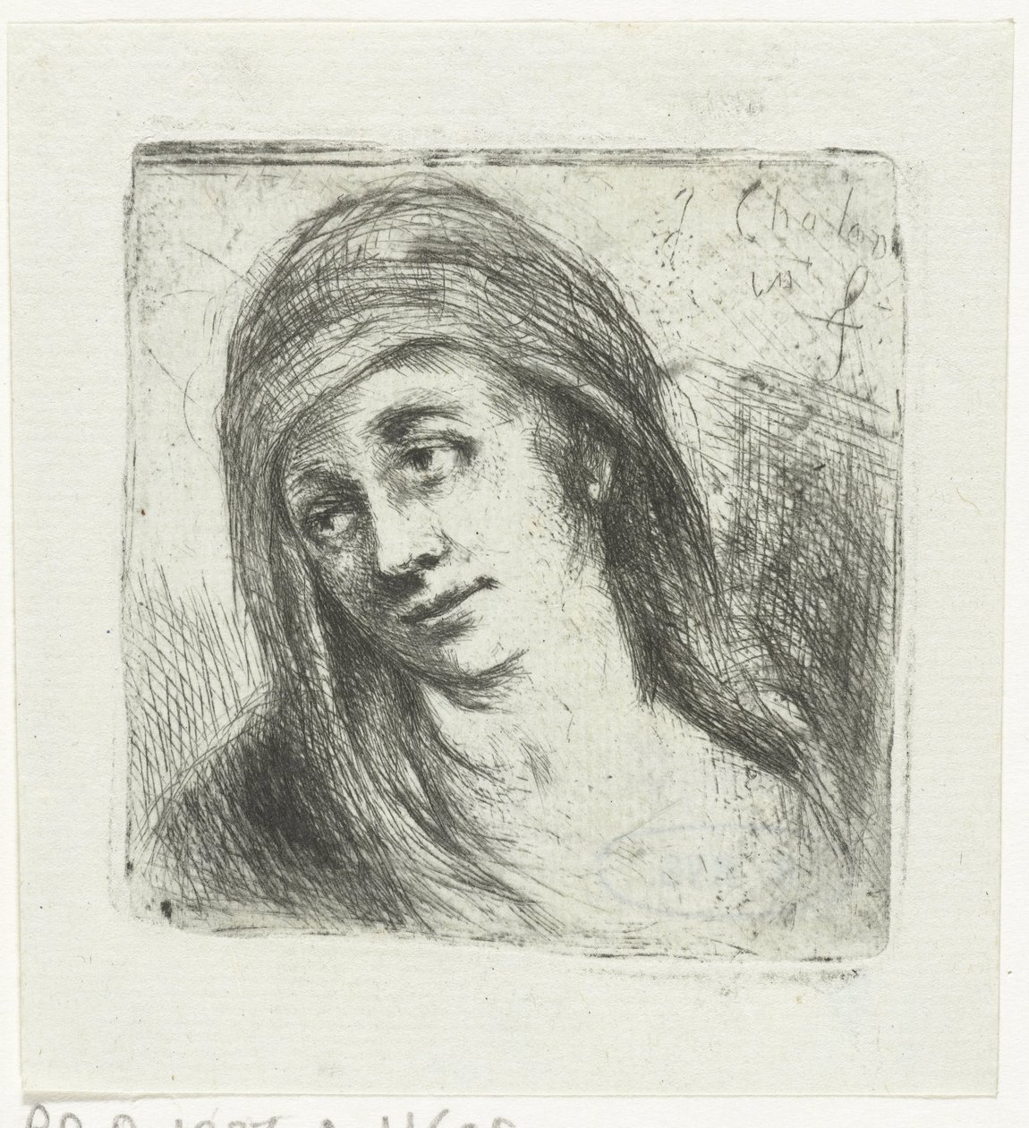 Femme avec foulard - Jan Chalon