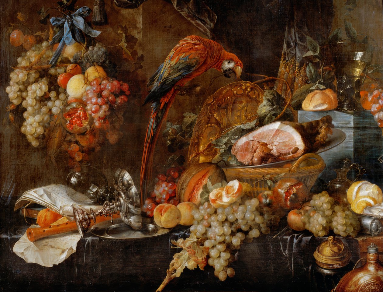 Nature morte avec perroquet - Jan Davidsz de Heem