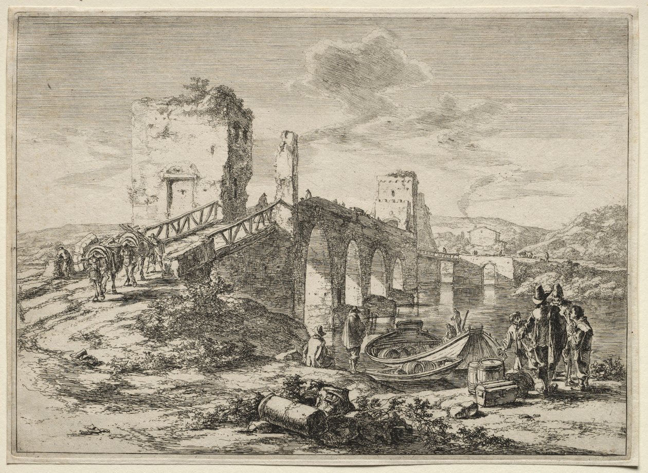 Le pont Molle sur le Tibre - Jan Dirksz Both