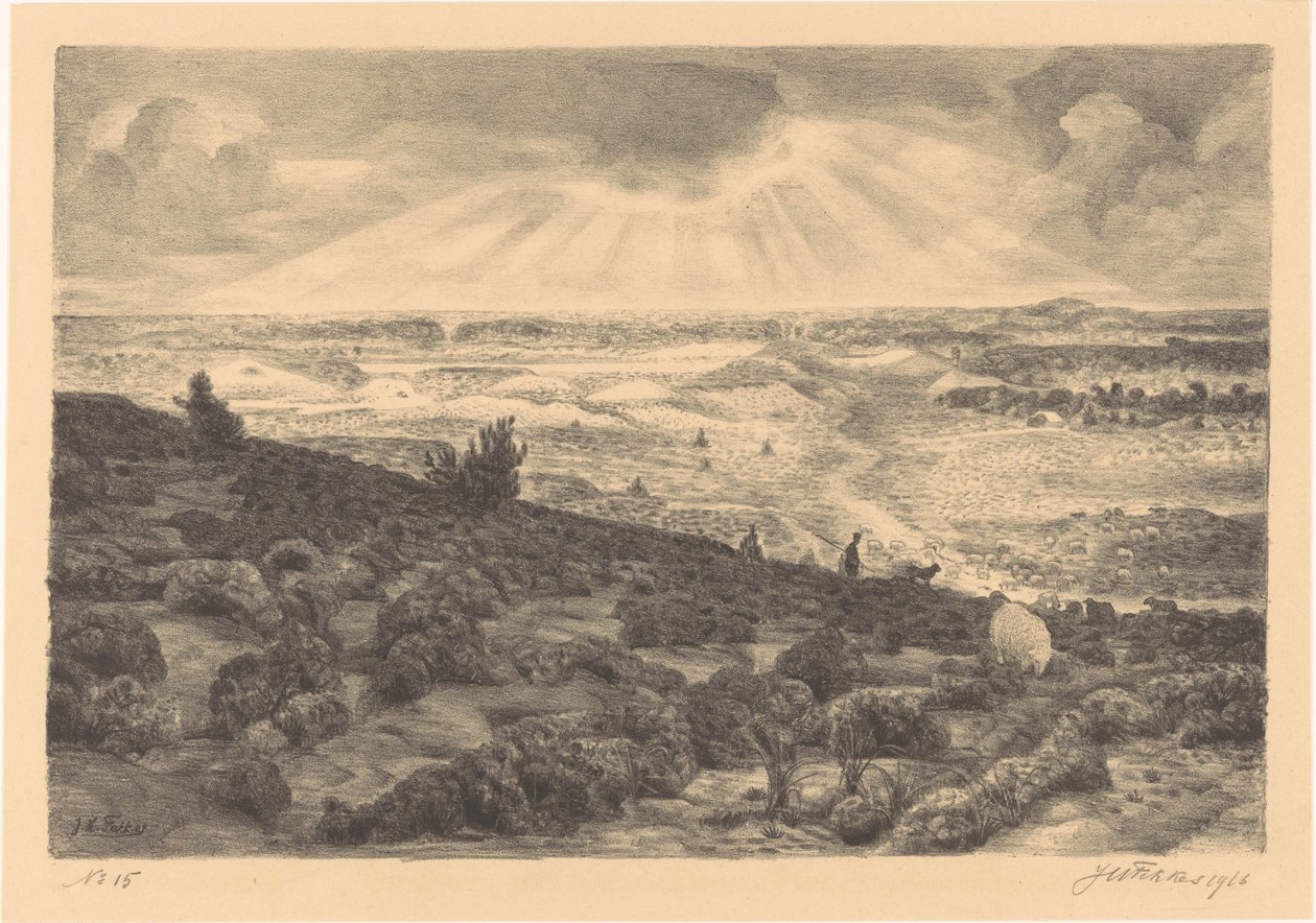 Bruyère près de Laren - Jan Fekkes (signed by artist)