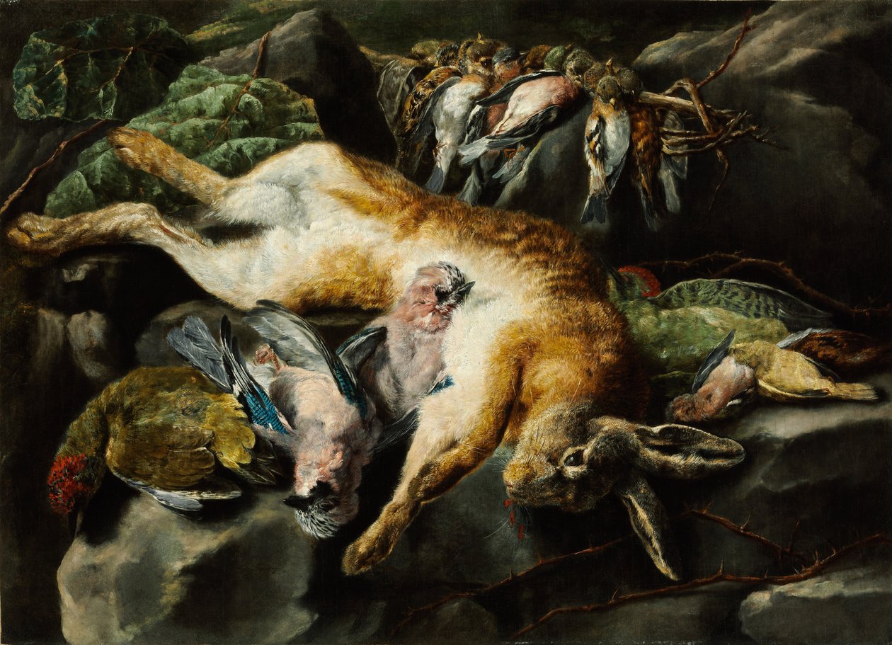 Lièvre et gibier à plumes ensachés - Jan Fyt