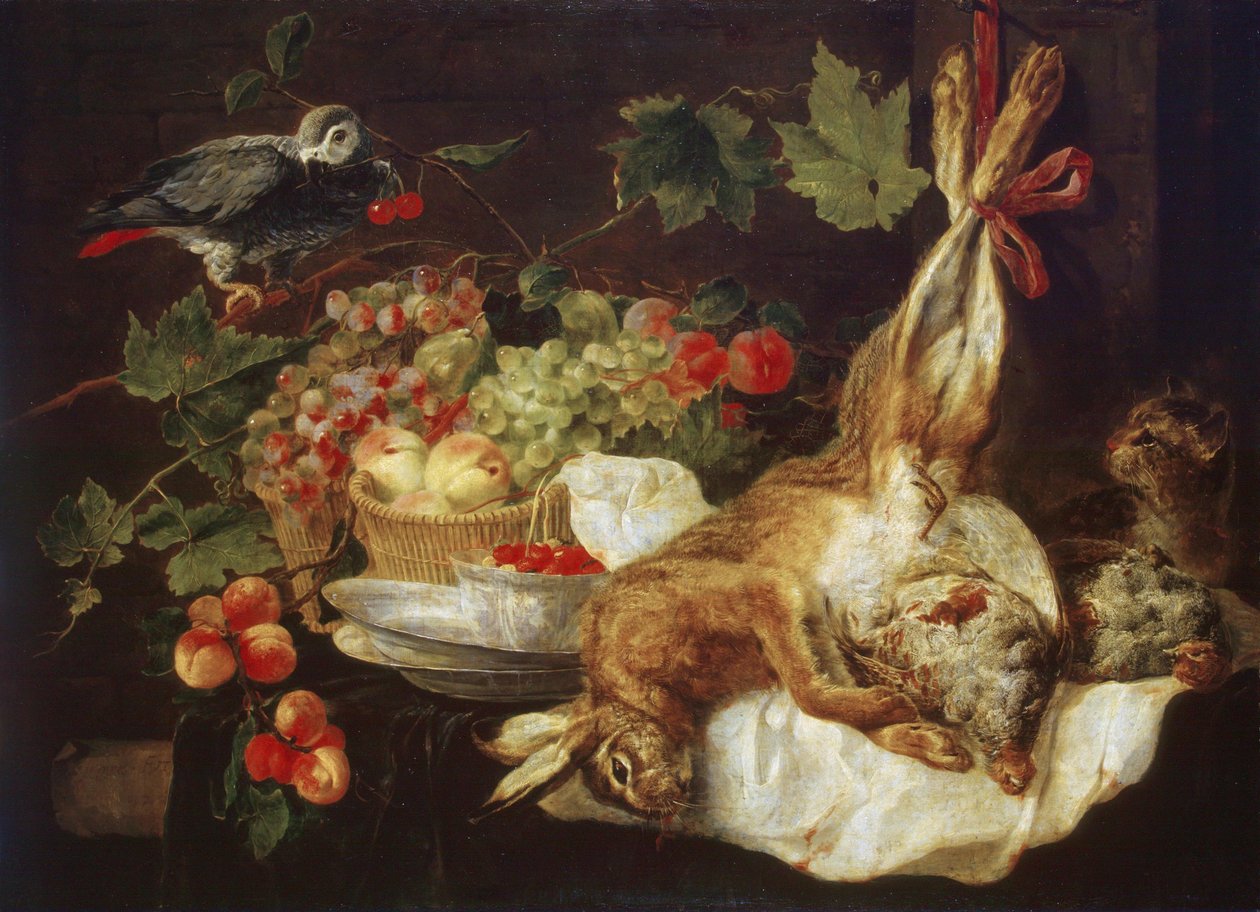Lièvre, fruit et perroquet - Jan Fyt