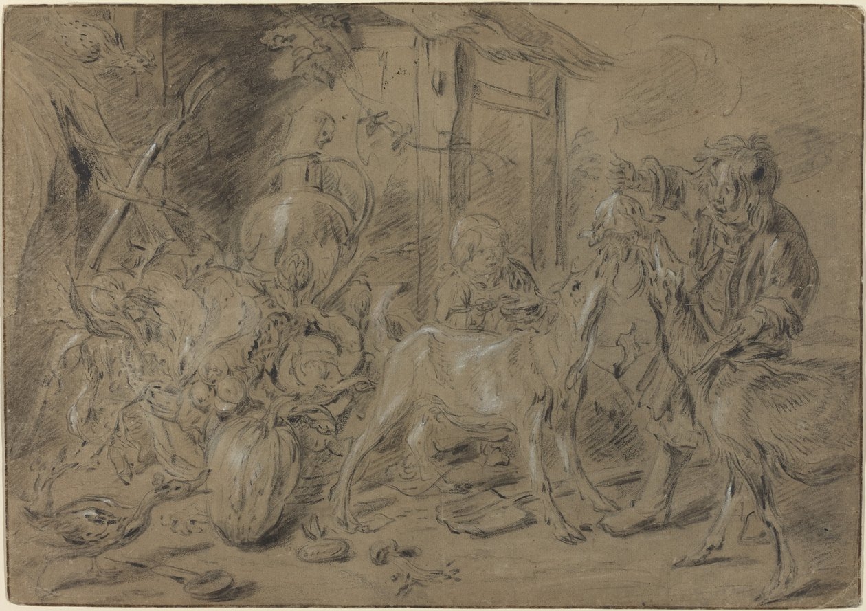 Nature morte avec deux enfants nourrissant des chèvres - Jan Fyt