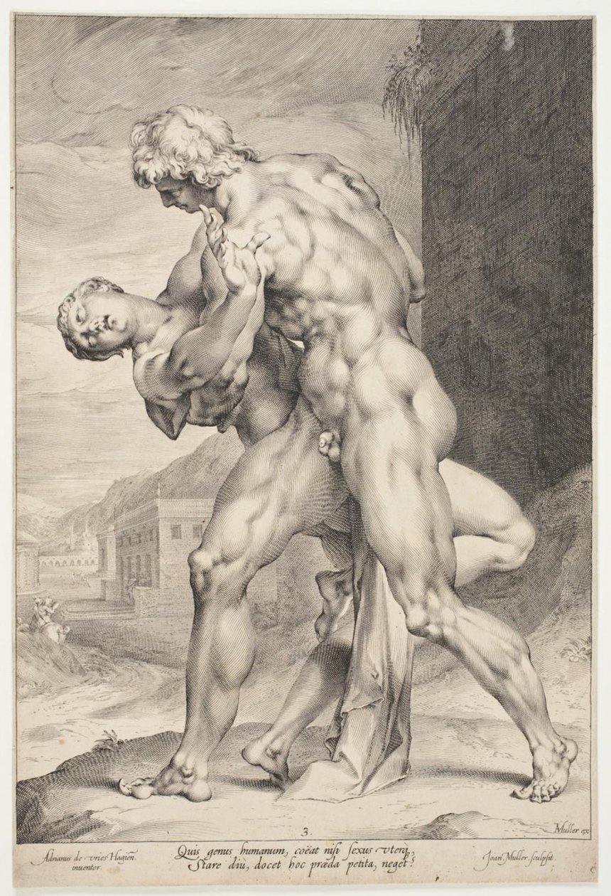 Un Romain enlevant une femme Sabine - Jan Harmensz. Muller