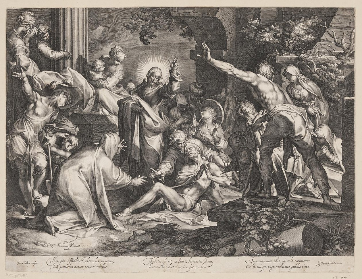 La Résurrection de Lazare - Jan Harmensz. Muller