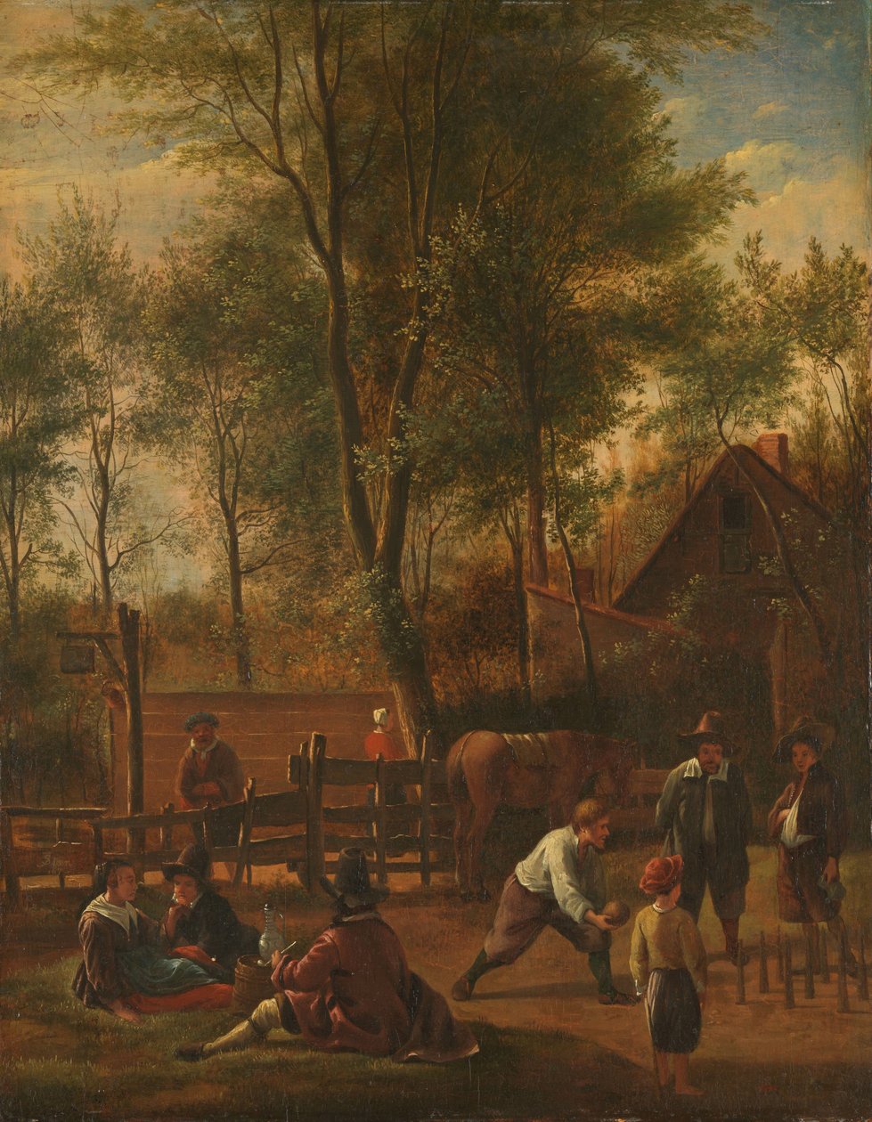 Les joueurs de boules - Jan Havicksz. Steen (copy after)