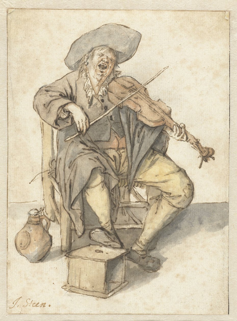 Violoniste chantant - Jan Havicksz. Steen
