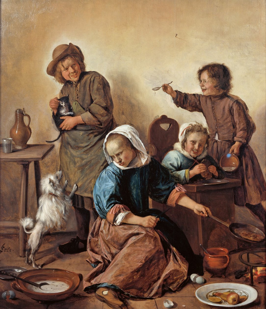 Le repas des enfants - Jan Havickszoon Steen