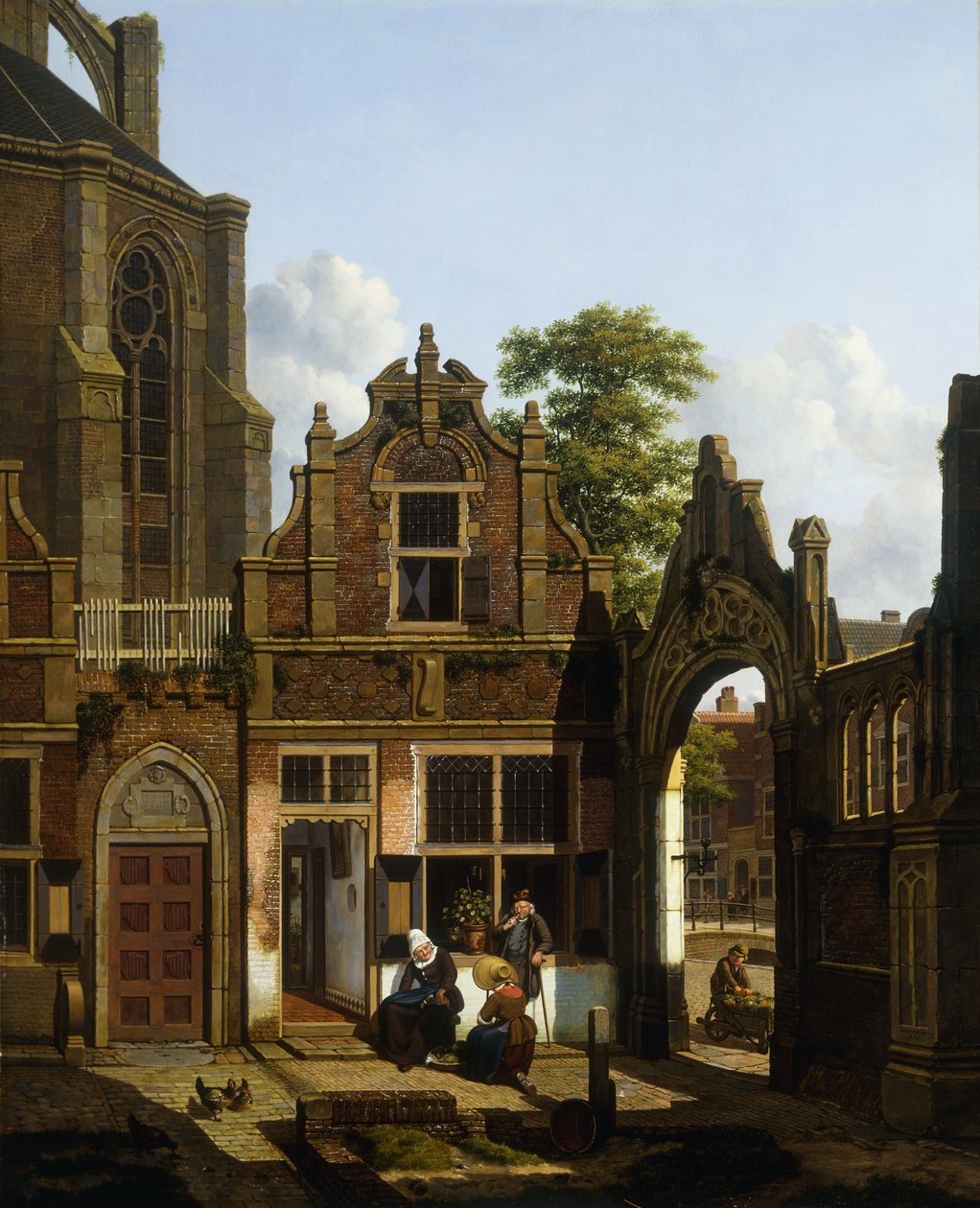 Une cour hollandaise, 1822 - Jan Hendrik Verheyen