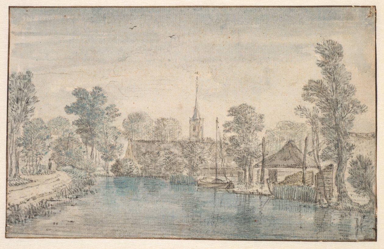 Village sur une Rivière - Jan Jansz den Uyl
