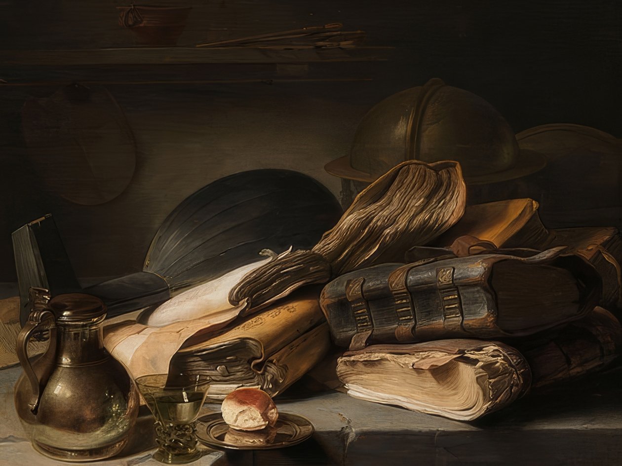 Nature morte avec des livres - Jan Lievens