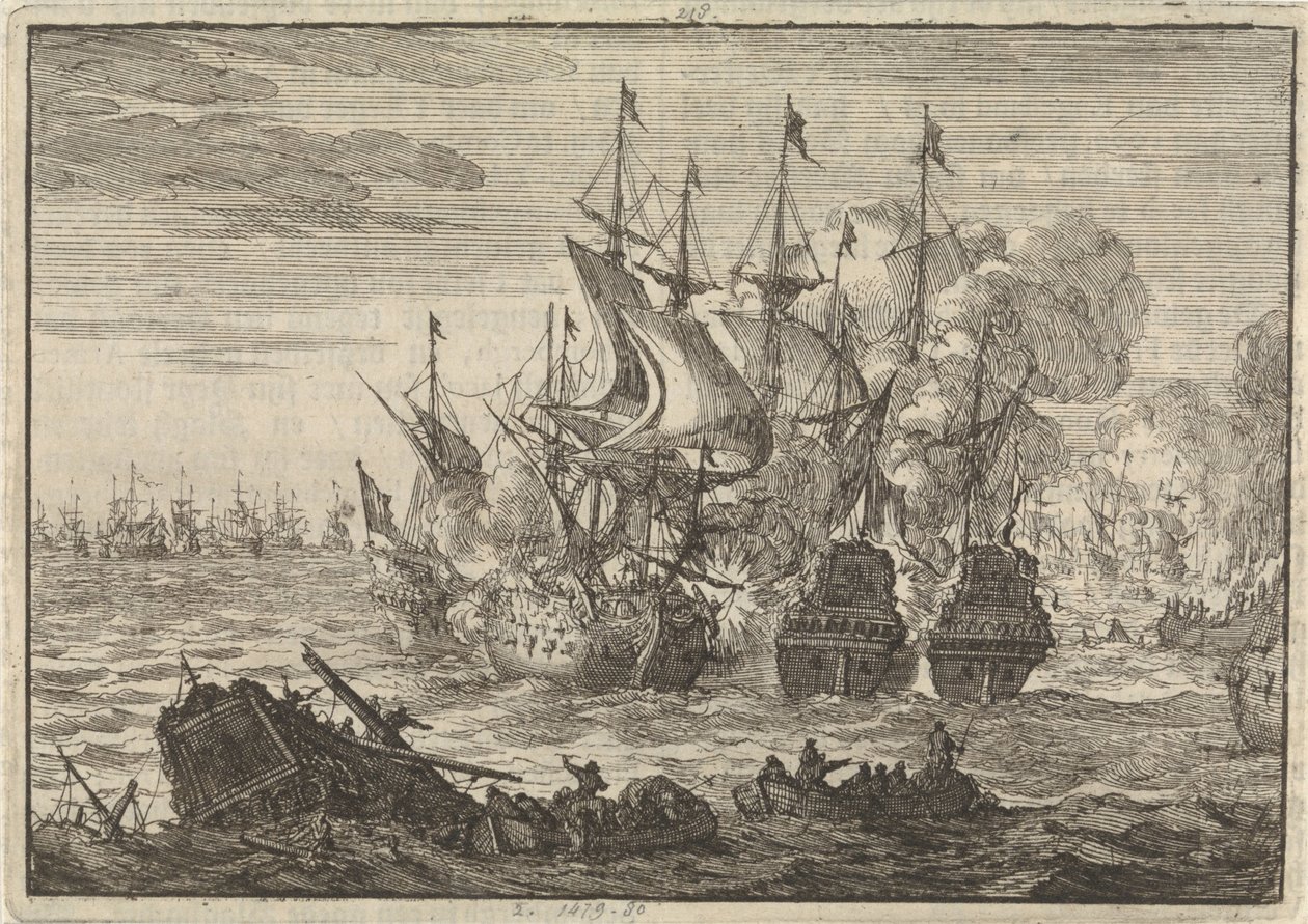 Bataille navale à Beachy Head, 1690 - Jan Luyken