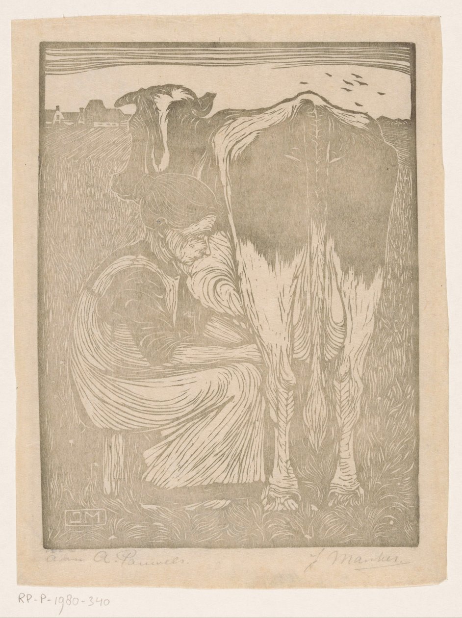 La trayeuse - Jan Mankes (signed by artist)