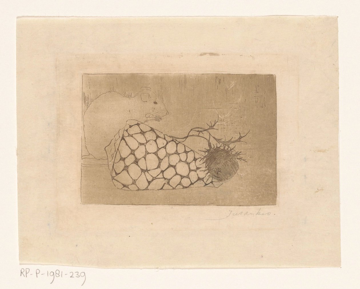 Souris, coquillage et chardon - Jan Mankes (signed by artist)