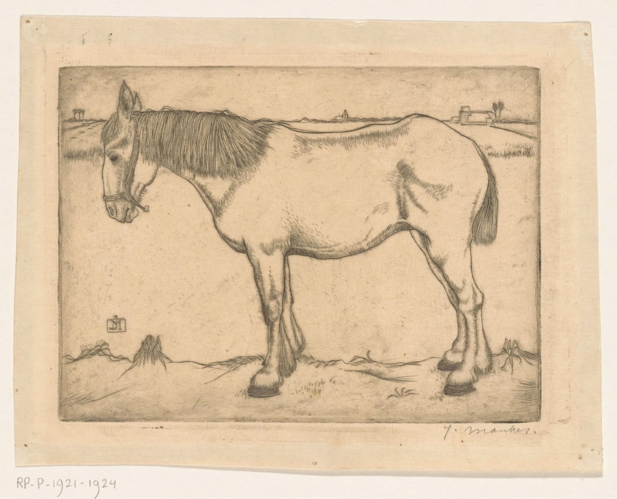 Cheval - Jan Mankes (signed by artist)