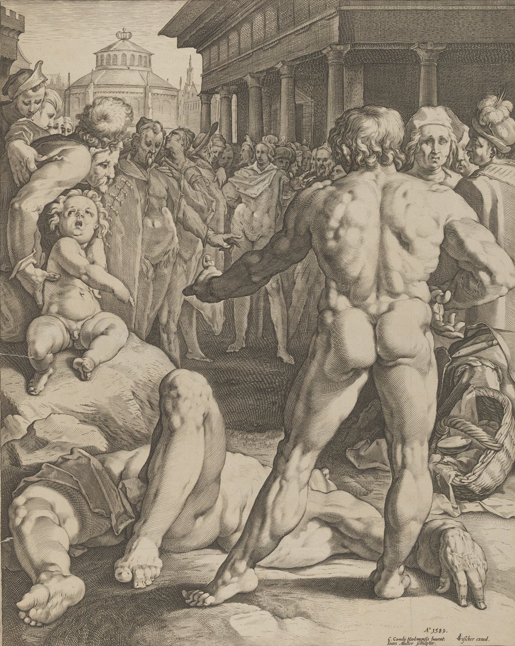 Le combat entre Ulysse et Irus, vers 1590 - Jan Muller