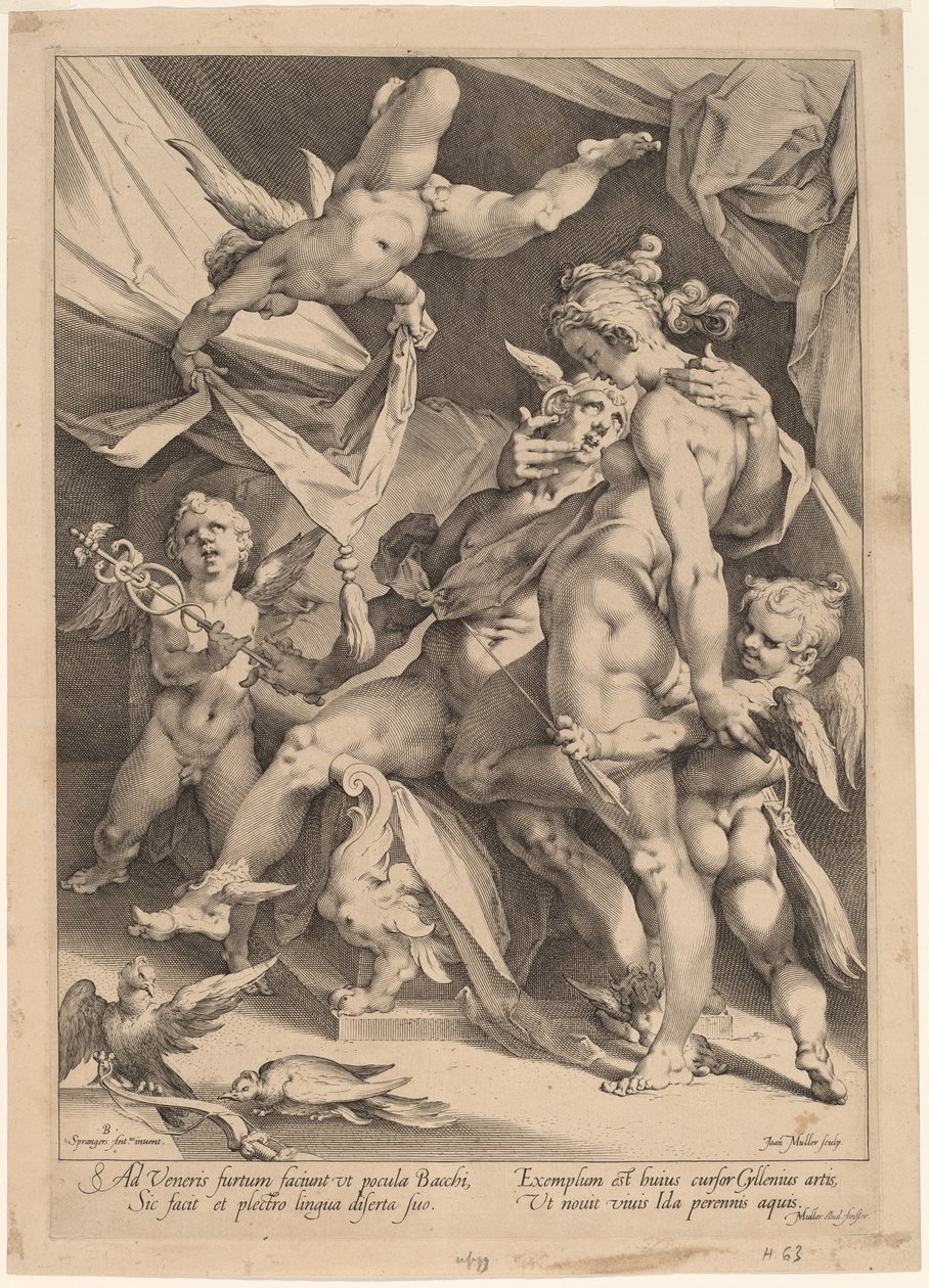 Vénus et Mercure - Jan Muller, after Bartholomaeus Spranger
