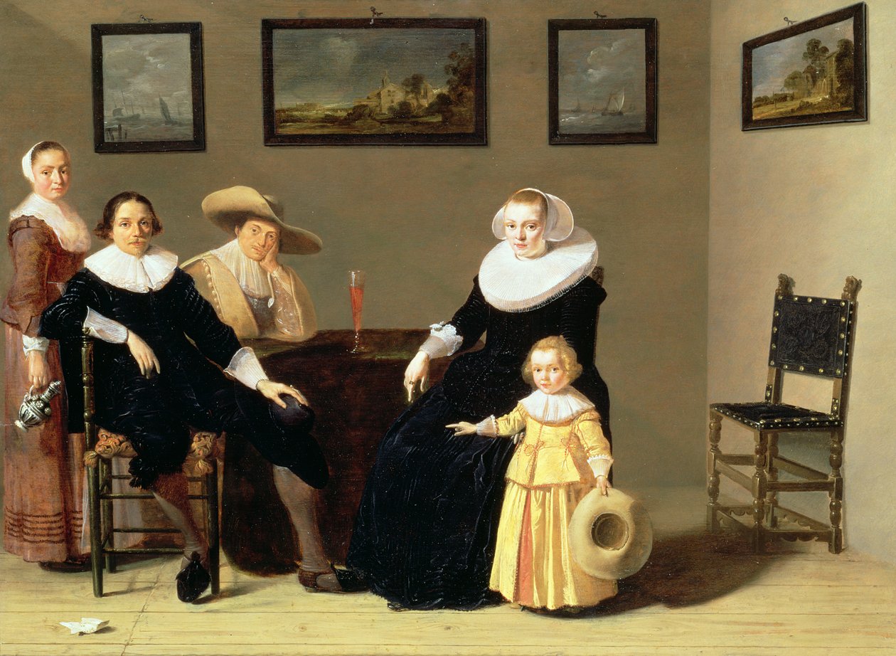 Famille hollandaise dans un intérieur - Jan Olis