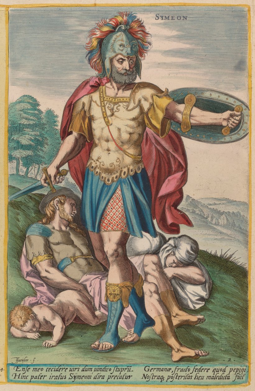 Siméon - Jan Sadeler I after Crispen van den Broecke