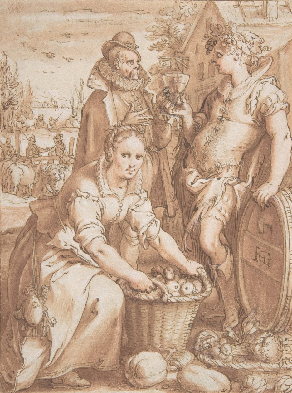 Automne, Étude pour une Gravure, n.d. - Jan Saenredam