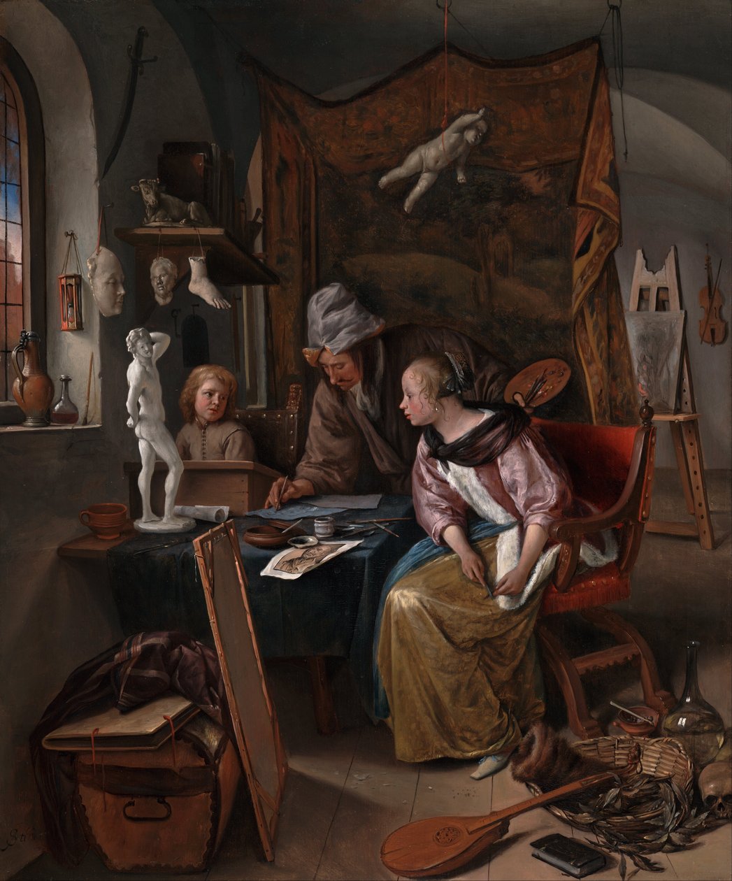 La leçon de dessin - Jan Steen