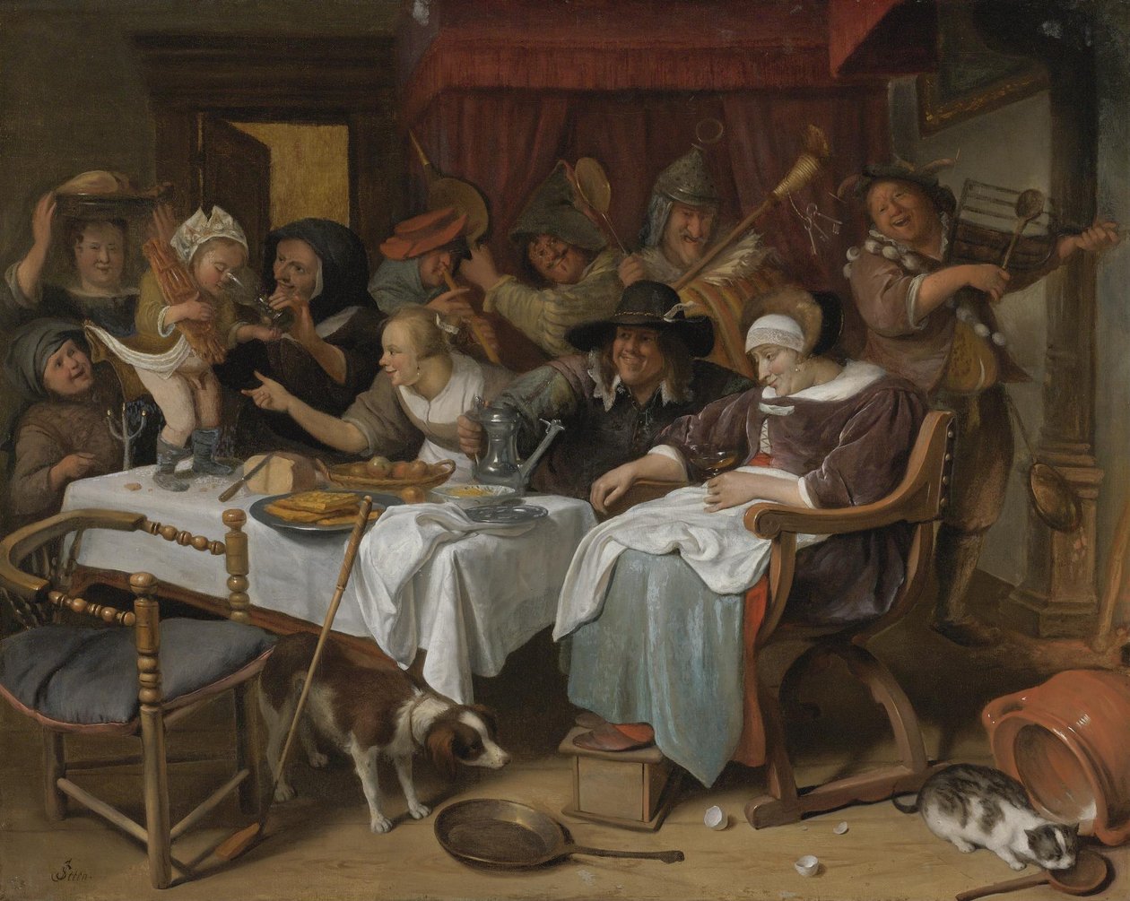Douzième nuit : le roi boit - Jan Steen