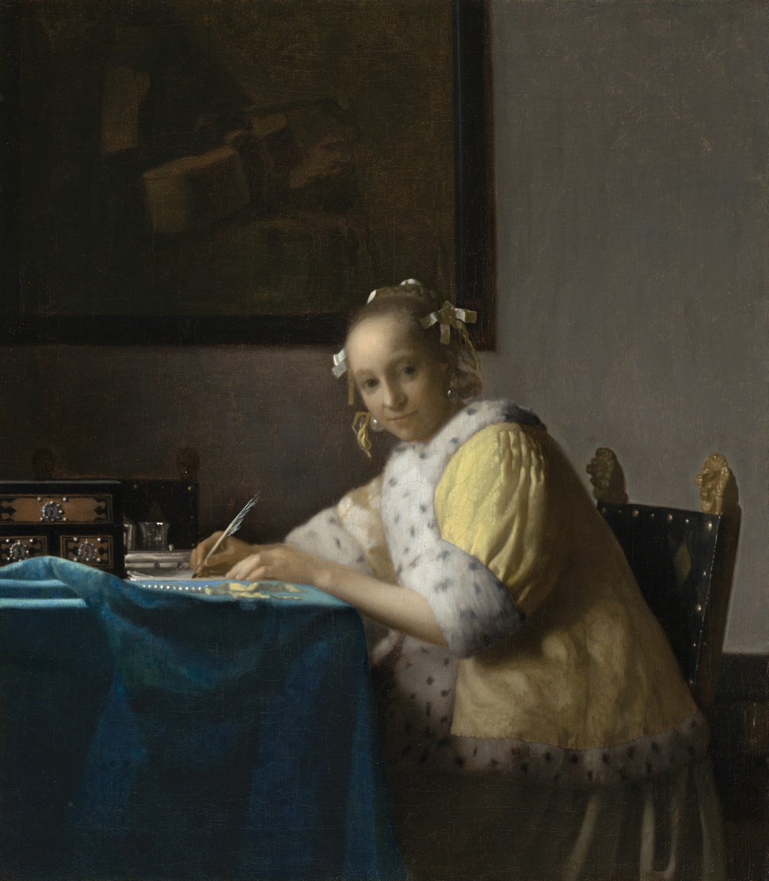 Une dame écrivant, vers 1665 - Johannes Vermeer