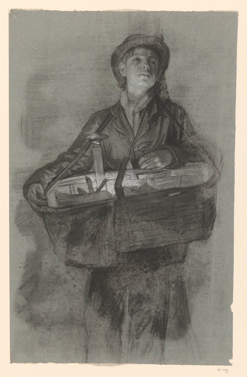 Garçon debout avec un panier - Jan Veth