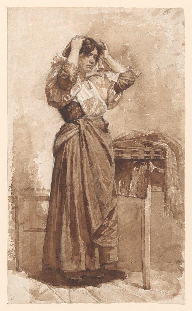 Jeune femme se faisant la toilette - Jan Veth