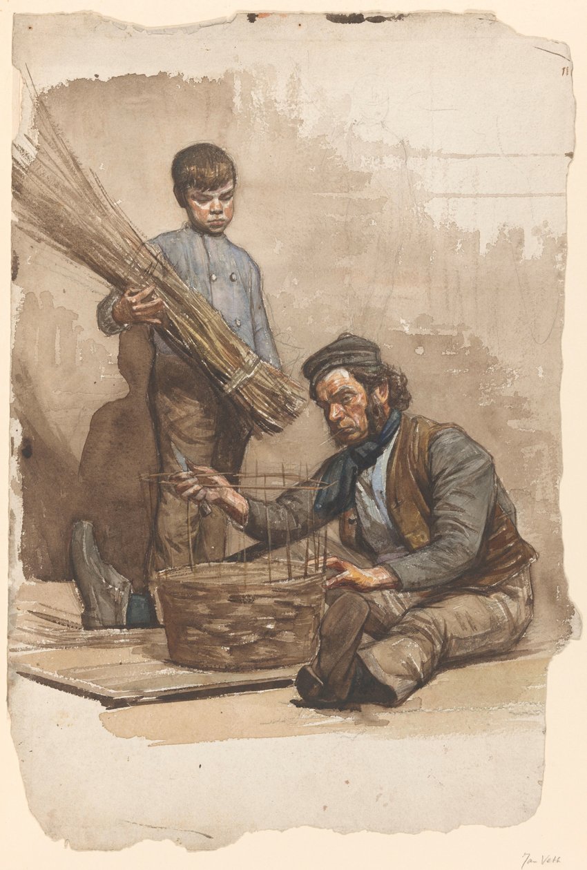 Vannier assis avec un garçon debout - Jan Veth