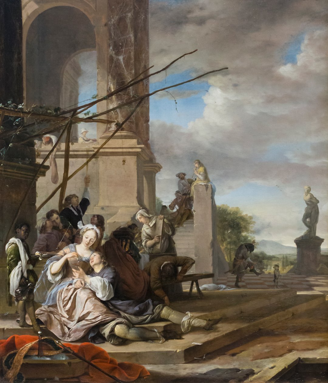 Une cour italienne, vers 1660-65 - Jan Weenix