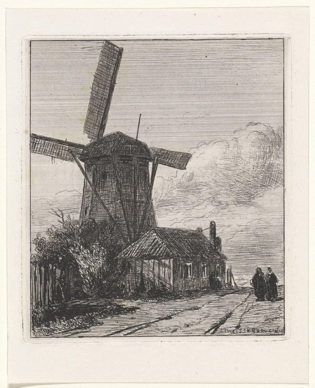Vue du chemin de halage à La Haye - Jan Weissenbruch