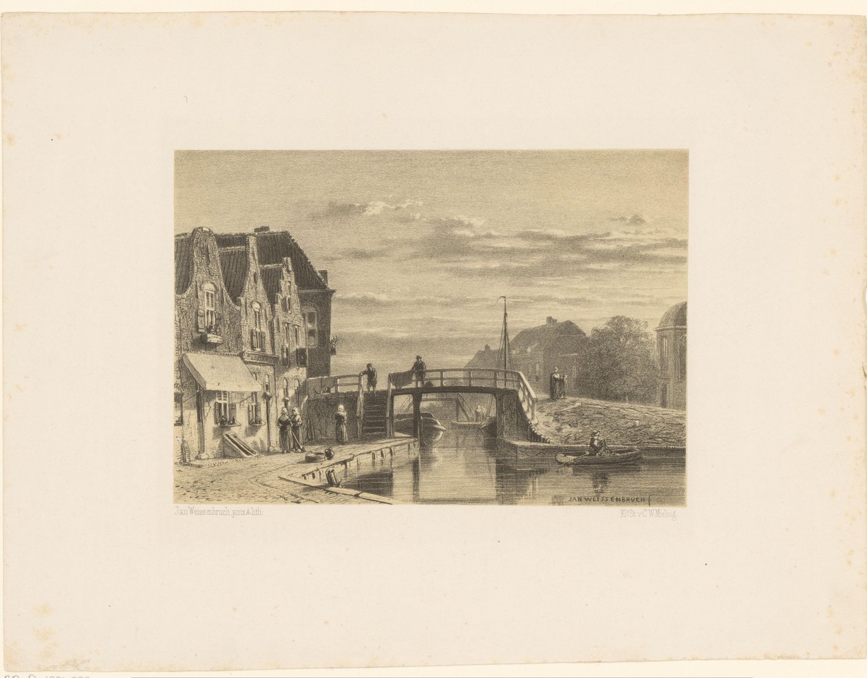 Vue de la ville avec canal - Jan Weissenbruch